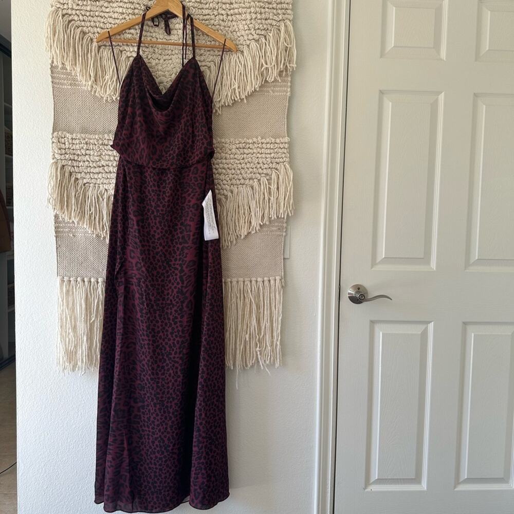 Dress the Population Zherra Leopard Print Dress NWT